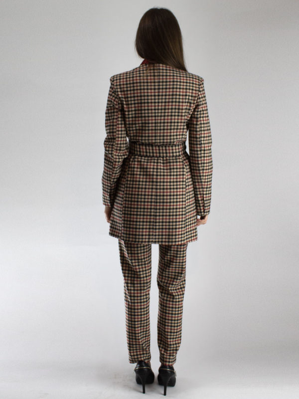 Milkwhite Plaid Blazer