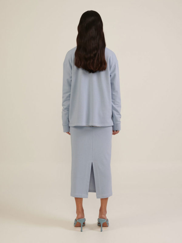 Milkwhite Sweatshirt Skirt Light Blue