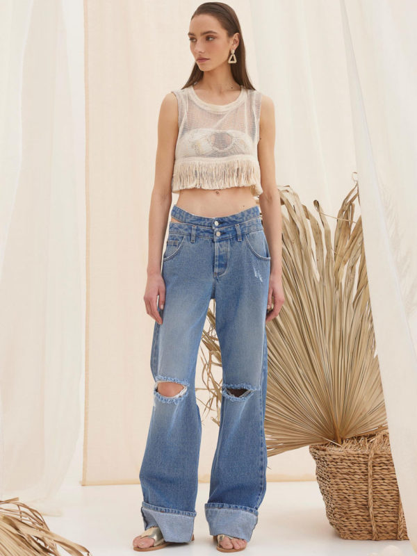 The Knls High Waisted Blue Jeans