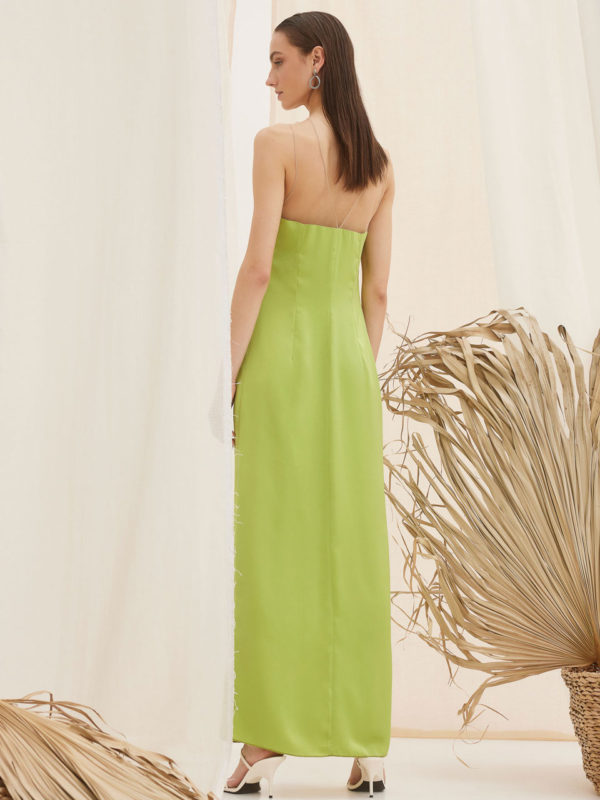 The Knls Selene Evening Dress Lime