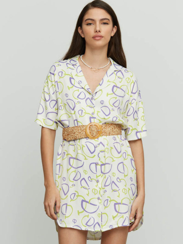 Ofilia's Print Shirt Dress