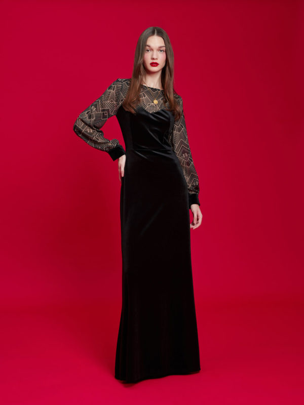 We are Velvet Gown Black