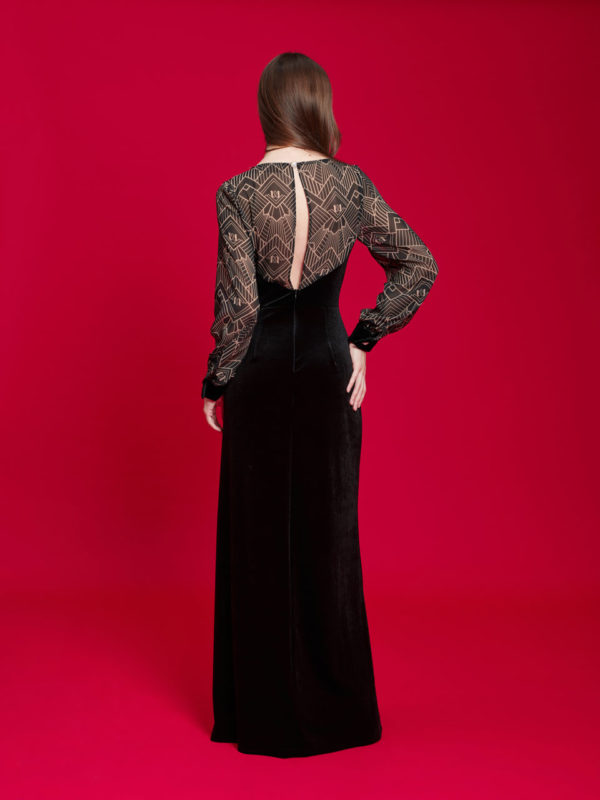 We are Velvet Gown Black