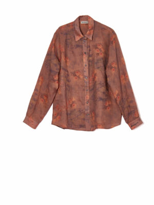 Milkwhite Floral Shirt Brown