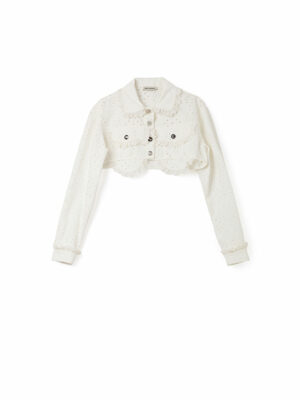 Milkwhite Cropped Jacket White