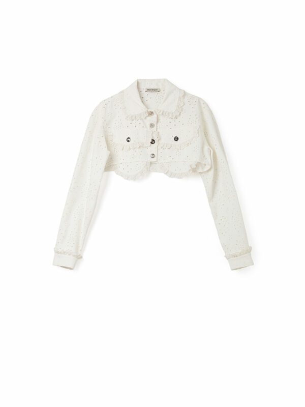 Milkwhite Cropped Jacket White