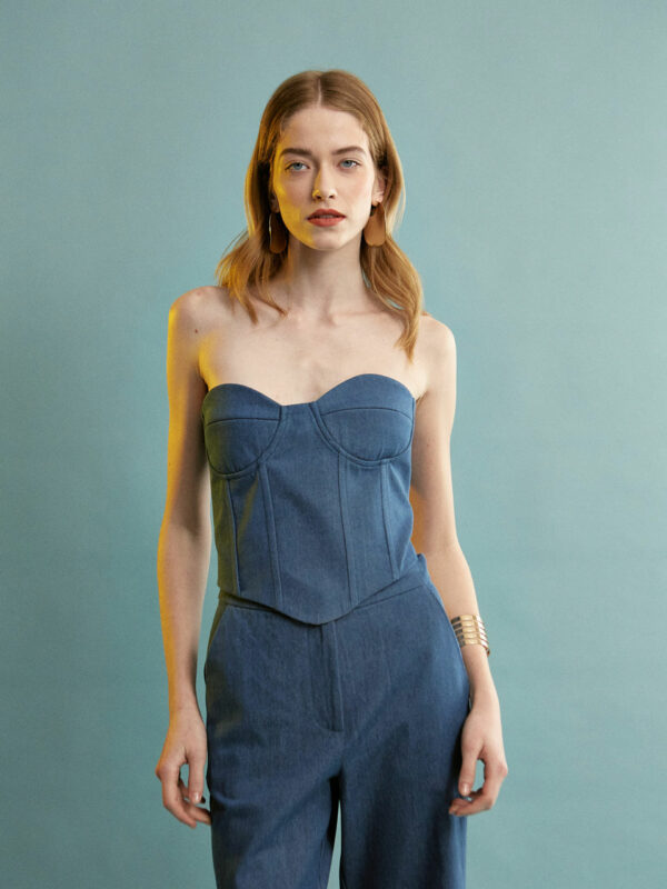 Ananke Mabel Denim Corset Top