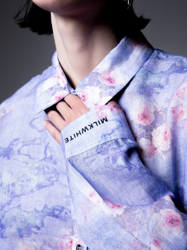 Milkwhite Floral Shirt Lilac