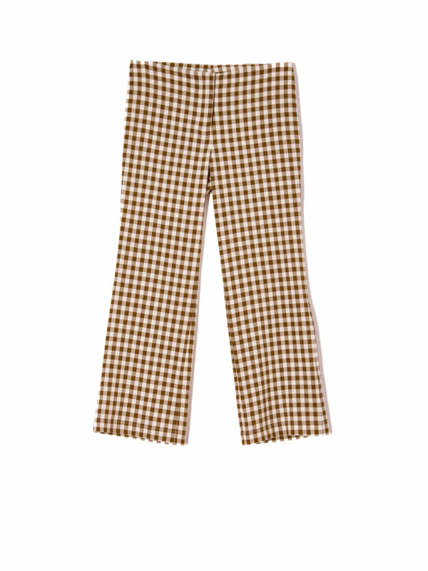 Milkwhite Plaid Pants Brown