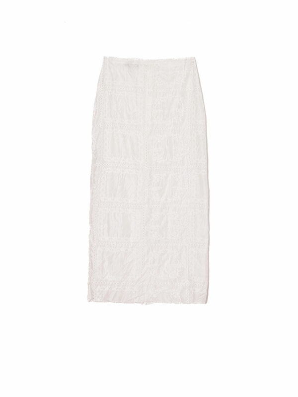 Milkwhite Broderie Midi Skirt