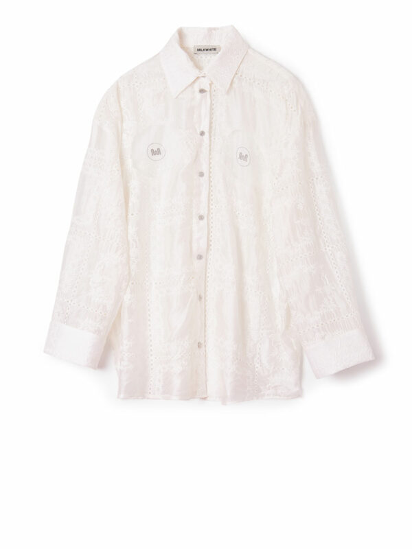 Milkwhite Broderie Oversized Shirt