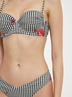 Hemithea Serena Swim Top Plaid black