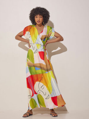 The Knls Serenity Wrap Dress Hug Print