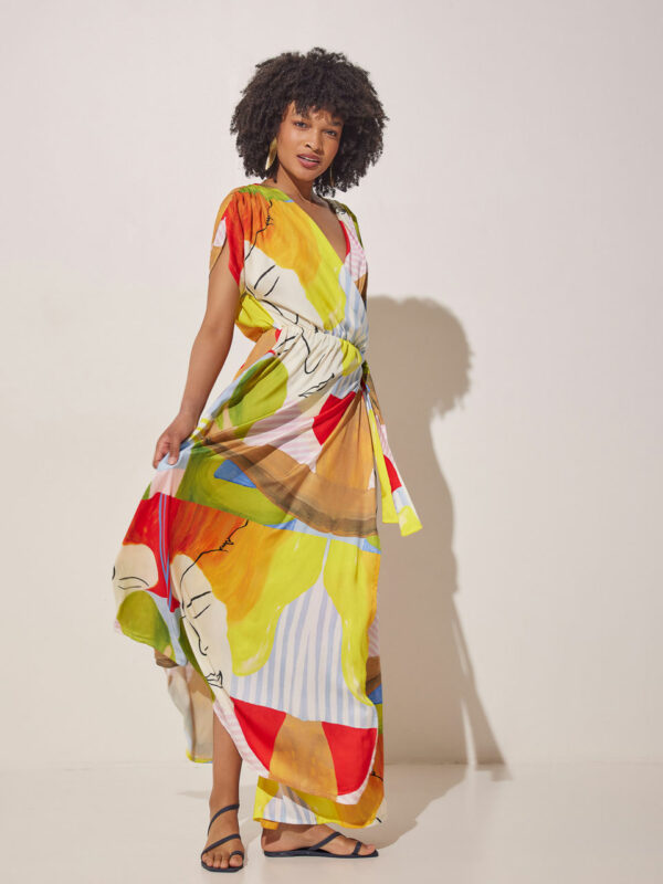 The Knls Serenity Wrap Dress Hug Print