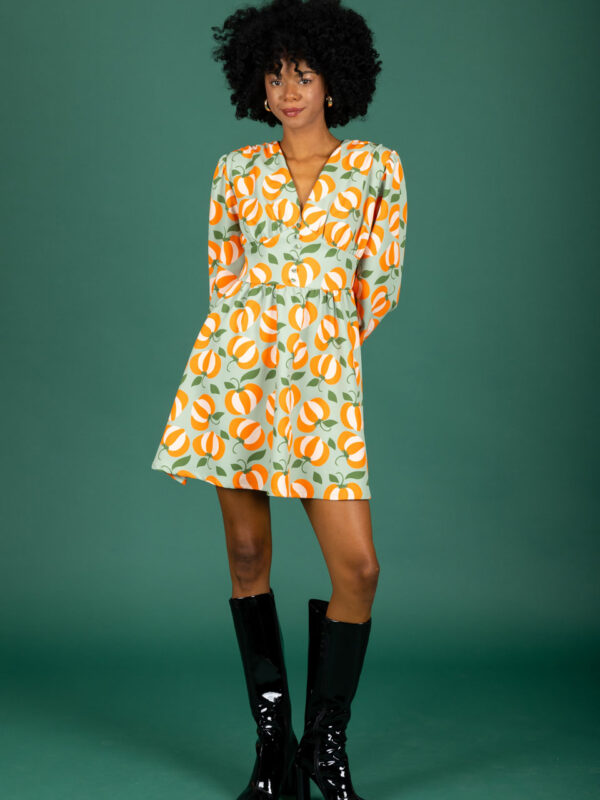 Chaton Pumpkin Short Dress