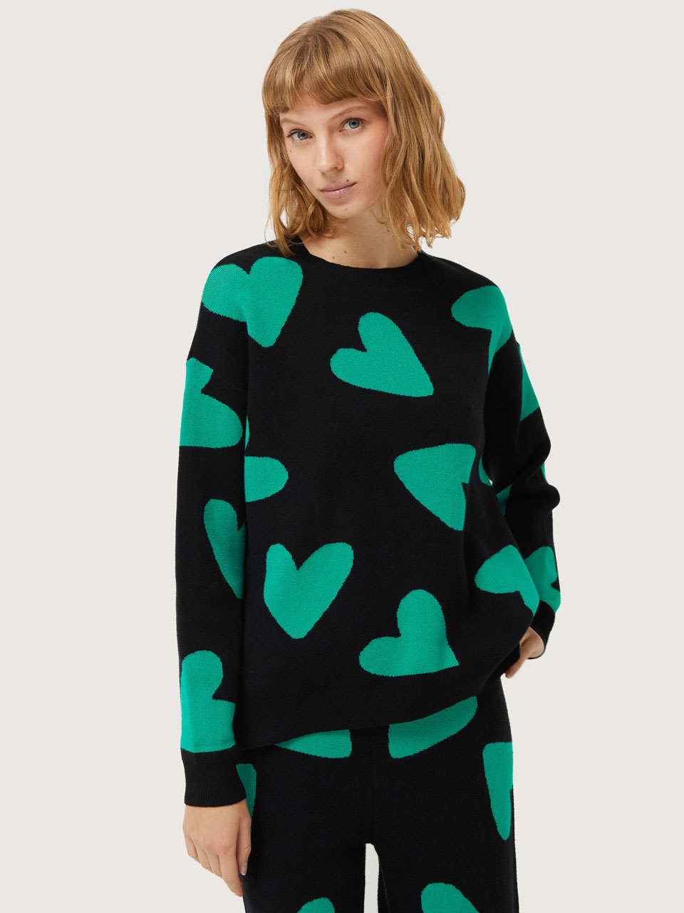 Compania Fantastica Black Heart Sweater