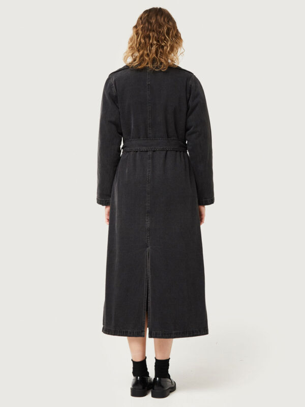 Compania Fantastica Black Denim Trench Coat