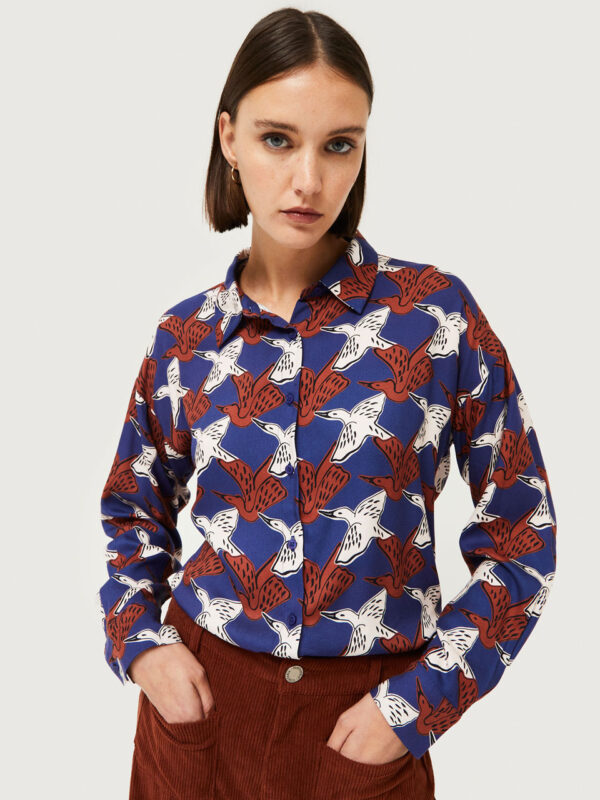 Compania Fantastica Bird Print Shirt