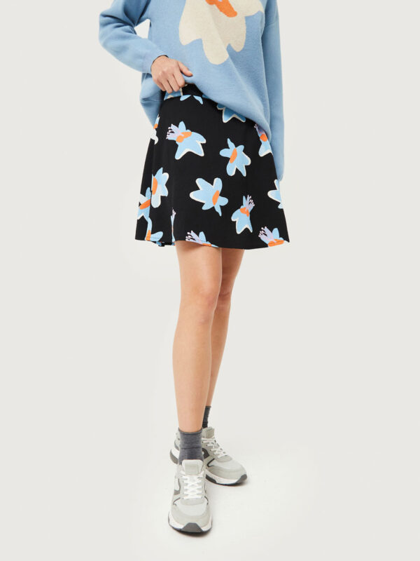 Compania Fantastica Blue Calatea Short Skirt