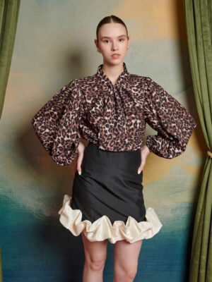 Sister Jane Lise Leopard Bow Blouse