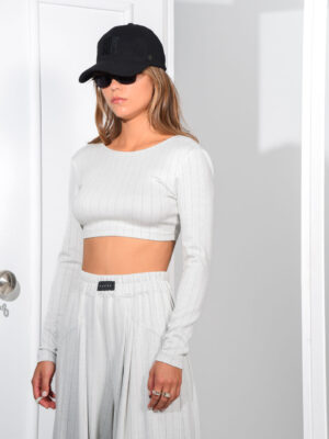 Arpyes Ahead Crop Top Light Grey