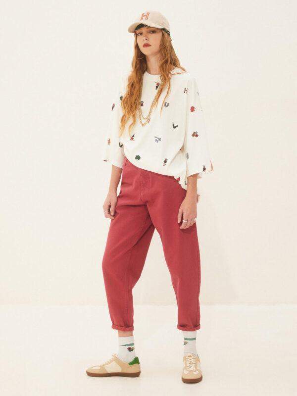 Hemithea Estrella Denim Pants (Red)