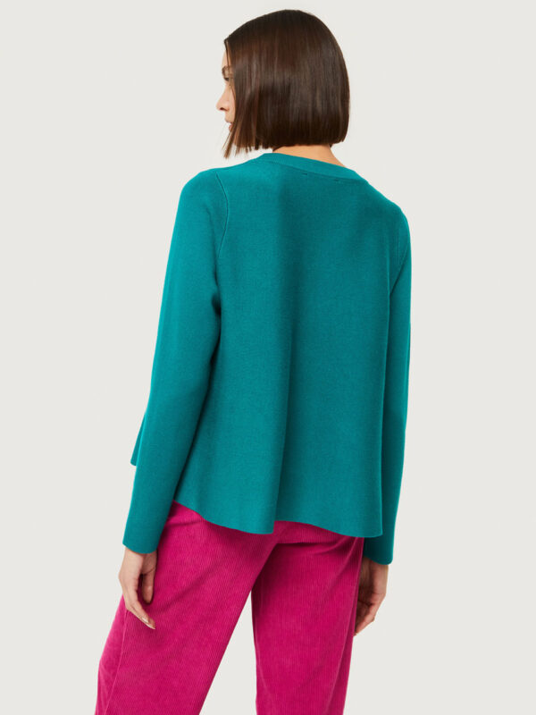 Compania Fantastica Blue Flared Sweater