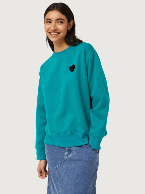 Compania Fantastica Blue Heart Patch Sweatshirt