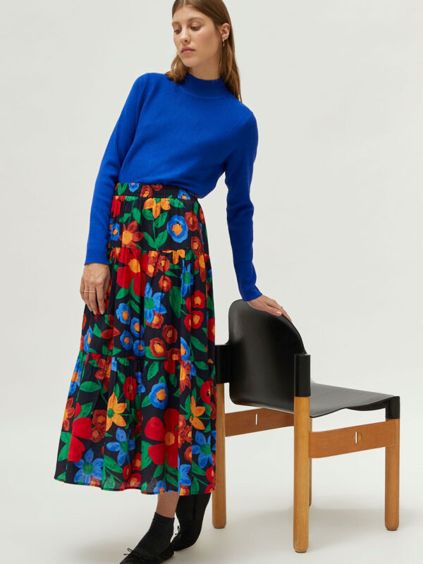 Compania Fantastica Flared Blue Sweater