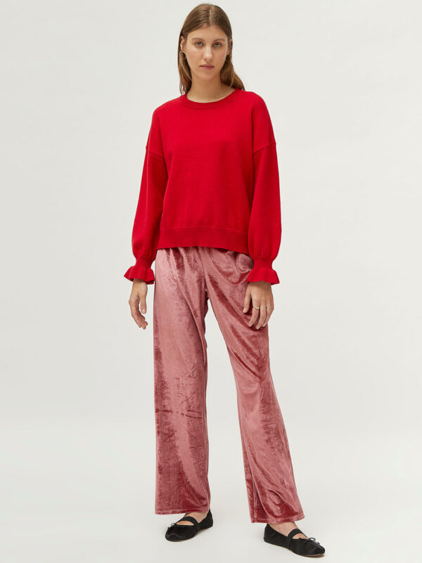 Compania Fantastica Red Cuff Detail Sweater