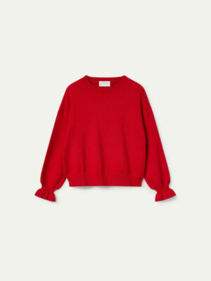 Compania Fantastica Red Cuff Detail Sweater