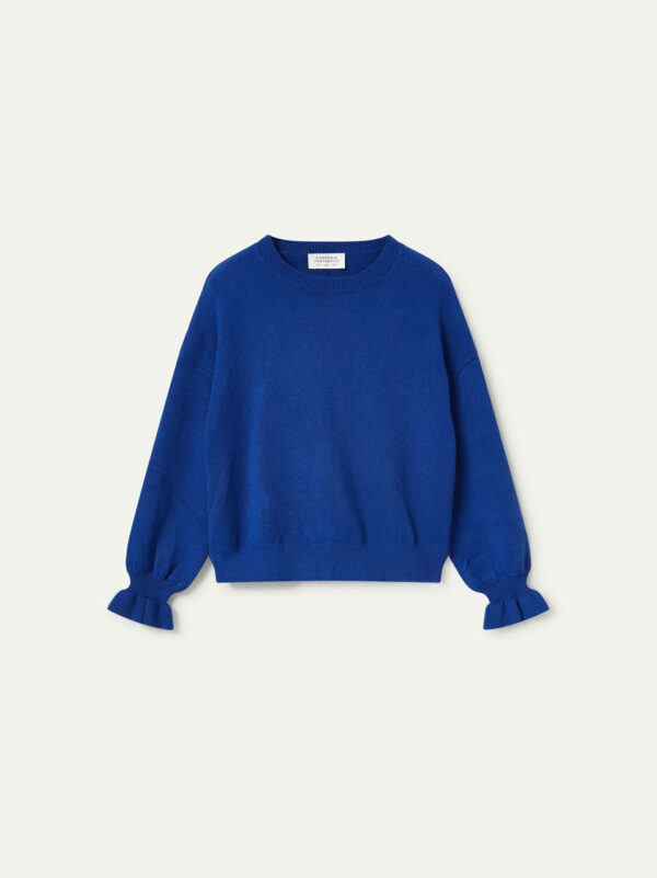 Compania Fantastica Blue Cuff Detail Sweater