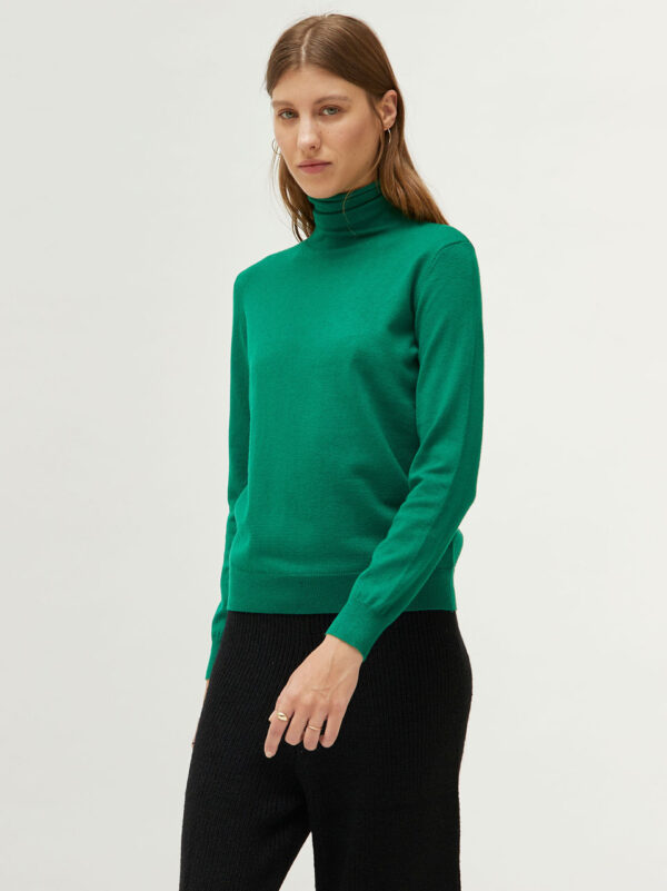 Compania Fantastica Green Turtleneck Sweater