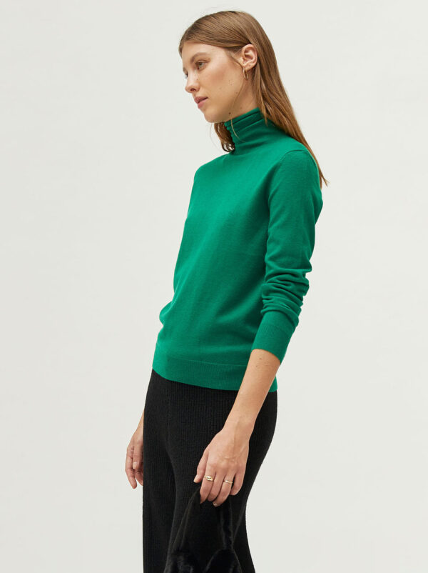 Compania Fantastica Green Turtleneck Sweater