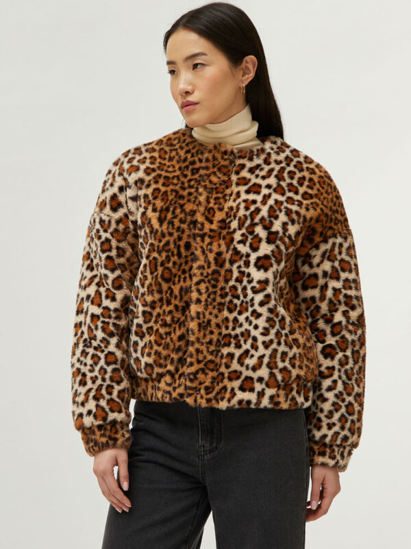 Compania Fantastica Leopard Fur Bomber