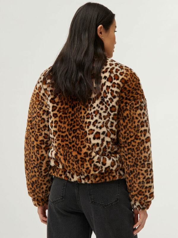 Compania Fantastica Leopard Fur Bomber