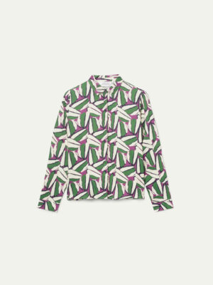 Compania Fantastica Green Geometric Shirt