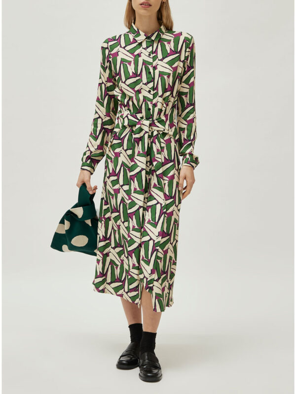 Compania Fantastica Green Geometric Dress