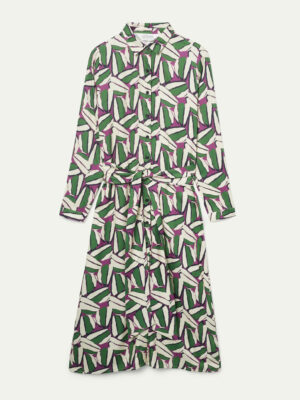 Compania Fantastica Green Geometric Dress