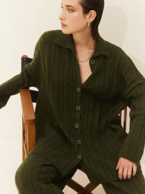 Hemithea Olivia Cardigan Green