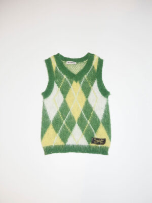 Milkwhite Sleeveless Knit Green