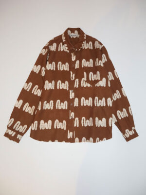 Milkwhite Oversized Shirt Brown Logo