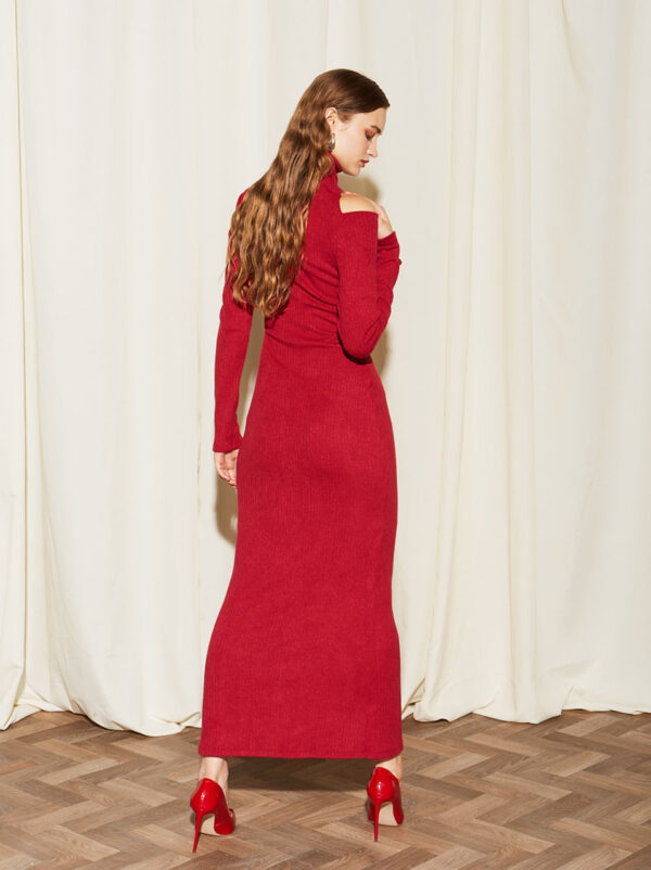 Ananke Clara Rib Knit Red Dress