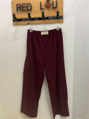 Milkwhite Cargo Pants Bordeaux